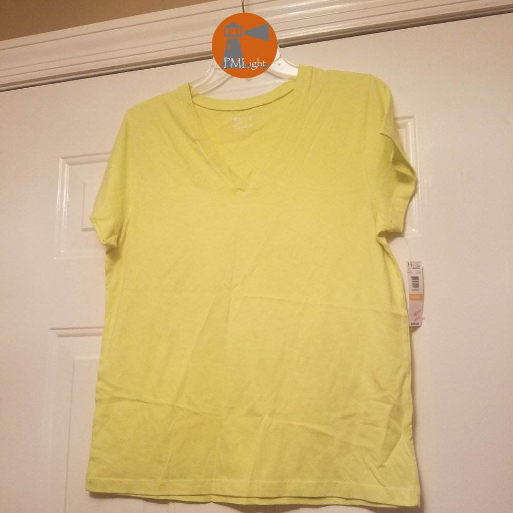 Hue V-neck Small Yellow Sleep Shirt New